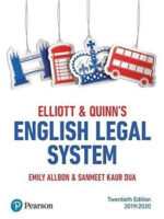 Elliott & Quinn’s English Legal System 20th Edition