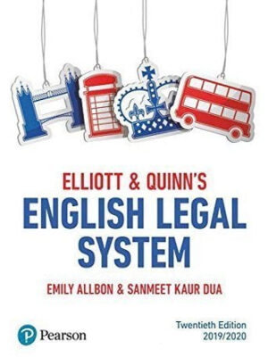 Elliott & Quinn’s English Legal System 20th Edition