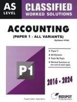 Redspot AS Level Classfied Accounting Paper 1 2025 Edition
