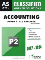 Redspot AS Level Classified Accounting Paper 2 2025 Edition