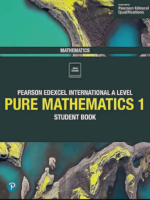 EDEXCEL INTERNATIONAL ADVANCED MATHEMATICS PURE 1 STUDENT BOOK