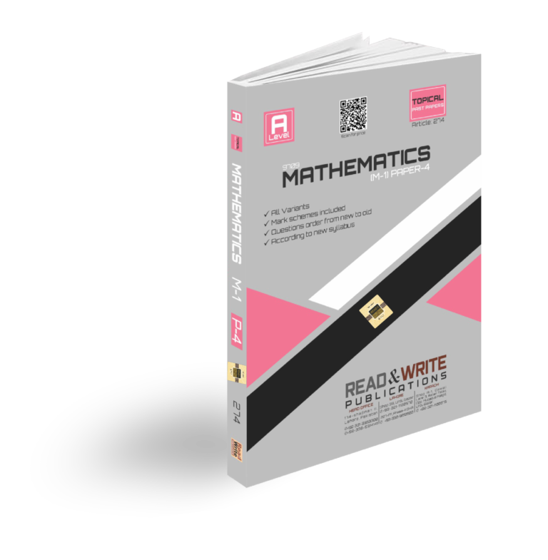 Mathematics A Level Paper 4 (M1) Topical Worked Solutions Art #379